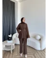 Hen - Salft Krep Takım - Kahve