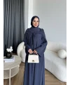 Bel - Zyra Omuz Şallı Yırtmaçlı Takım - Lacivert