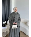 Bel - Zyra Omuz Şallı Yırtmaçlı Takım - Haki
