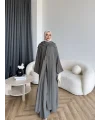 Bel - Zyra Omuz Şallı Yırtmaçlı Takım - Haki