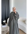 Bel - Zyra Omuz Şallı Yırtmaçlı Takım - Haki