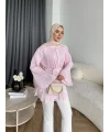 Hen - Choco Piliseli Gömlek - Pembe
