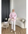 Hen - Choco Piliseli Gömlek - Pembe