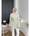 Hen - Choco Piliseli Gömlek - Yeşil