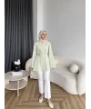 Hen - Choco Piliseli Gömlek - Yeşil