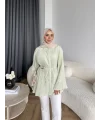 Hen - Choco Piliseli Gömlek - Yeşil