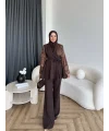 Ng - Lilsan Asimetrik Pantolon Takım - Acı Kahve