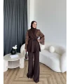 Ng - Lilsan Asimetrik Pantolon Takım - Acı Kahve