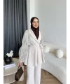 Ng - Lilsan Asimetrik Pantolon Takım - Bej