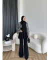 Ng - Lilsan Asimetrik Pantolon Takım - Siyah