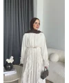Hen - Endara Şifon Elbise - Ekru