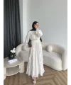 Hen - Endara Şifon Elbise - Ekru