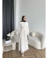 Hen - Endara Şifon Elbise - Ekru