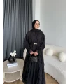 Hen - Endara Şifon Elbise - Siyah