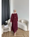 Hen - Endara Şifon Elbise - Bordo