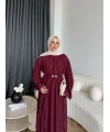 Hen - Endara Şifon Elbise - Bordo