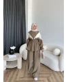 Pwn - Hanly Çizgi Detaylı Modal Takım - Yeşil
