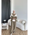 Pwn - Hanly Çizgi Detaylı Modal Takım - Yeşil