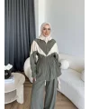 Pwn - Hanly Çizgi Detaylı Modal Takım - Haki