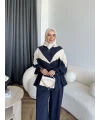 Pwn - Hanly Çizgi Detaylı Modal Takım - Lacivert