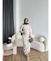 Tb - İndirimli Büzgülü Elbise - Bej