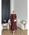 Tb - Gezce Kat Kat Etekli Takım - Bordo