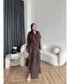 Tb - Gezce Kat Kat Etekli Takım - Kahve