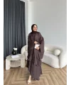 Tb - Gezce Kat Kat Etekli Takım - Kahve