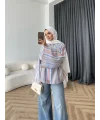 Act - Pastel Işıltı Bluz - Mavi