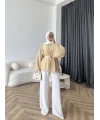 Act - Pastel Işıltı Bluz - Sarı