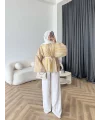 Act - Pastel Işıltı Bluz - Sarı