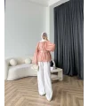 Act - Pastel Işıltı Bluz - Turuncu