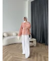Act - Pastel Işıltı Bluz - Turuncu