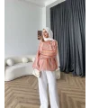 Act - Pastel Işıltı Bluz - Turuncu