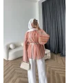 Act - Pastel Işıltı Bluz - Turuncu
