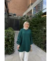 Balon Kol Triko Kazak - Yeşil