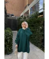 Balon Kol Triko Kazak - Yeşil