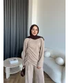 Btç-Özdet Yan Büzgülü Takım - Bej