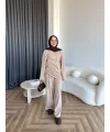 Btç-Özdet Yan Büzgülü Takım - Bej