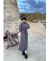 Cesla Fitilli Triko Elbise - Gri