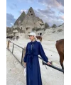 Cesla Fitilli Triko Elbise - Lacivert