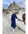 Cesla Fitilli Triko Elbise - Lacivert