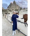 Cesla Fitilli Triko Elbise - Lacivert
