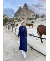 Cesla Fitilli Triko Elbise - Lacivert
