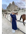 Cesla Fitilli Triko Elbise - Lacivert