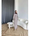 Dora Triko Elbise - Vizon