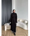 Doray Dantel Detaylı Elbise - Siyah