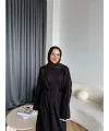Doray Dantel Detaylı Elbise - Siyah