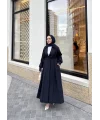 Düğmeli Anvelop Elbise - Lacivert