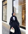 Düğmeli Anvelop Elbise - Lacivert